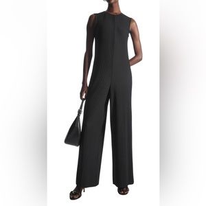 COS pleated sleeveless jumpsuit in black